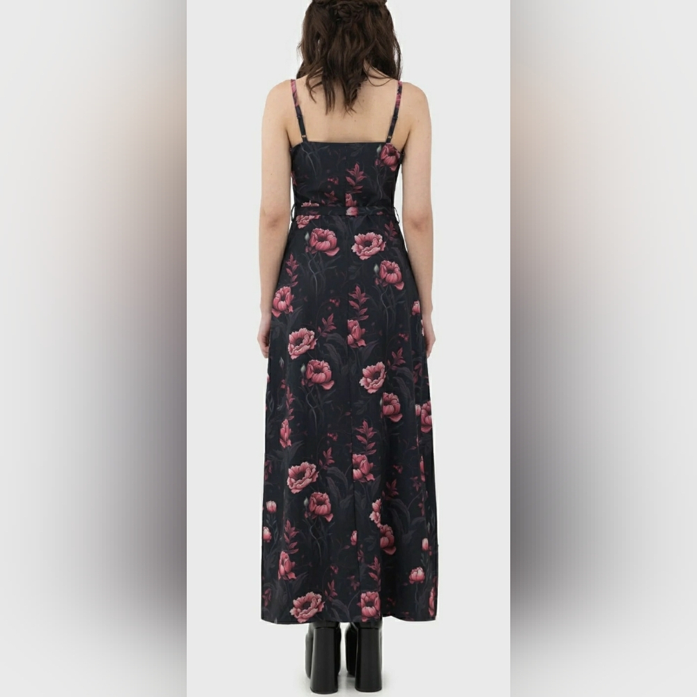 Killstar Black and Pink Floral Maxi Dress - Picture 3 of 7